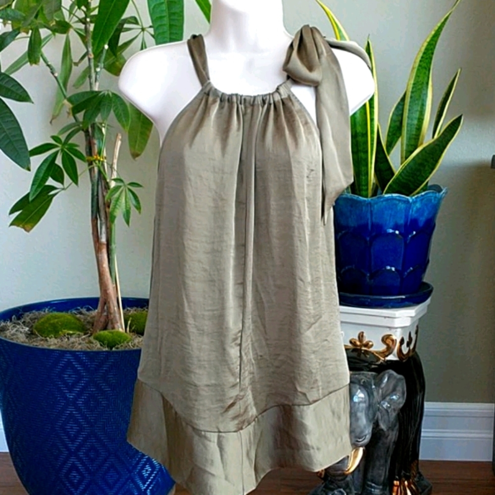 NY&C Olive Green Sleeveless Top Size M NEW